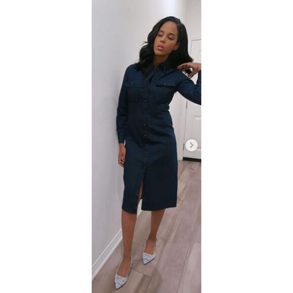 NWT Zara Denim Shirt dress ZW Collection - Picture 5 of 12